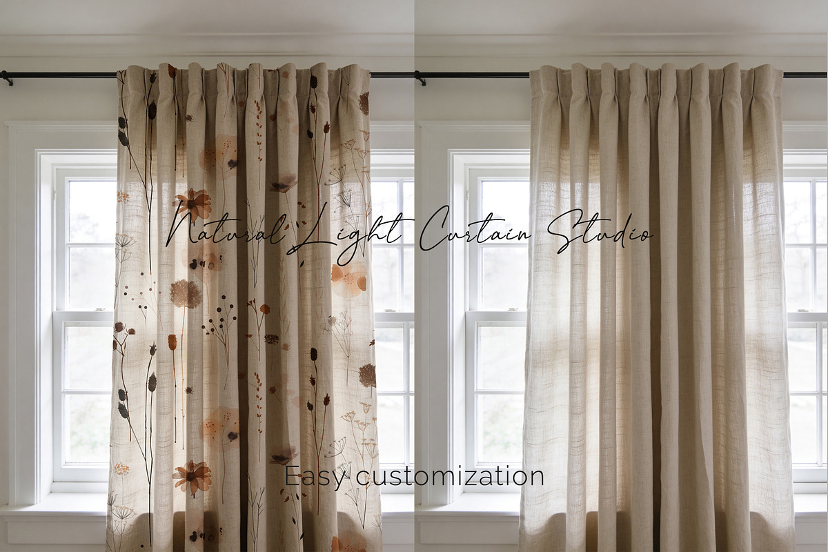 Softlife Curtain Mockup Collection, a Household Mockup by Vika_Softlife (Photo 3 of 6)