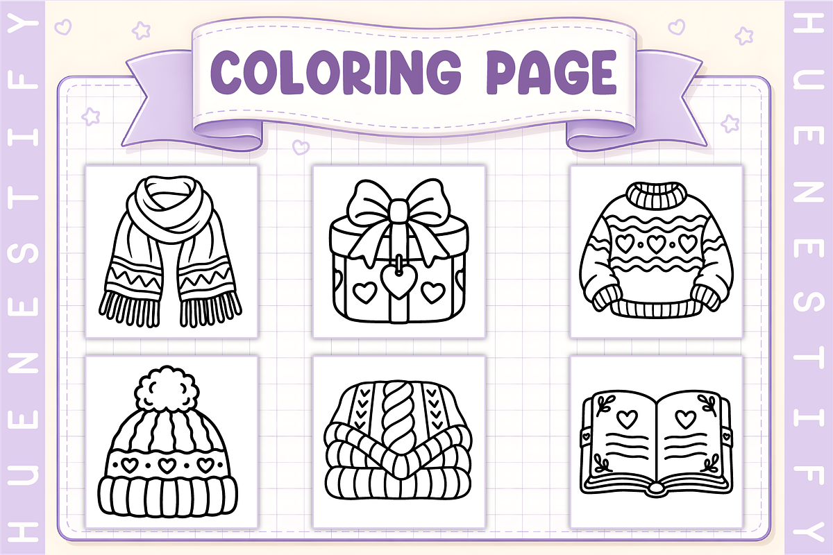 Comfy Girl Coloring Book, a Decorative Illustration by HueNestify (Photo 3 of 4)