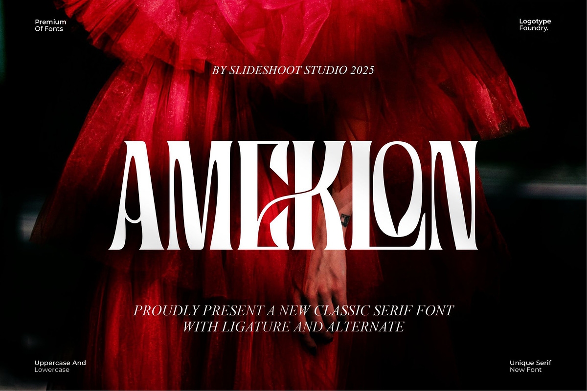Ameklon || Clasic Serif Font, a Serif Font by Idea Studio (Photo 1 of 10)