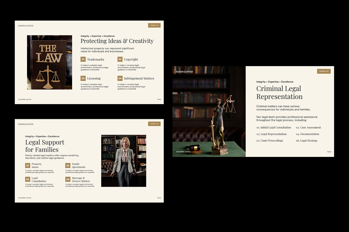 Mahera - Lawyer PowerPoint Template, a Presentation Template by studiobasic