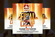 American Football match Flyer, a Flyer Template by bunebx (Thumbnail 1 of 6)