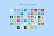 Complete Simple Social Icon Set, an Icon by Jamie Peak (Thumbnail 2 of 4)