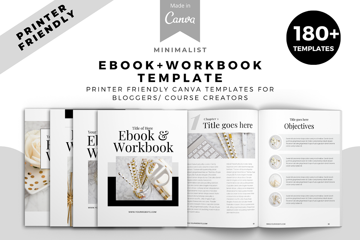 Minimalist Mega Workbook Canva, a Templates & Theme by The Blog Creative (Photo 1 of 12)