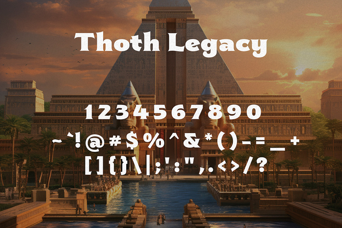 Thoth Legacy - Egyptian Typeface, a Serif Font by HipFonts (Photo 6 of 10)