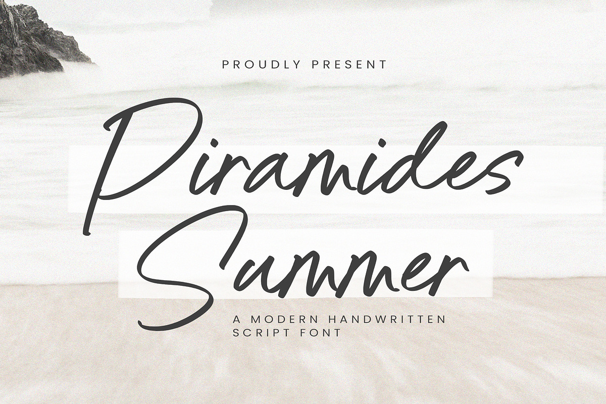 Piramides Summer Font, a Script Font by Timurtype (Photo 1 of 7)