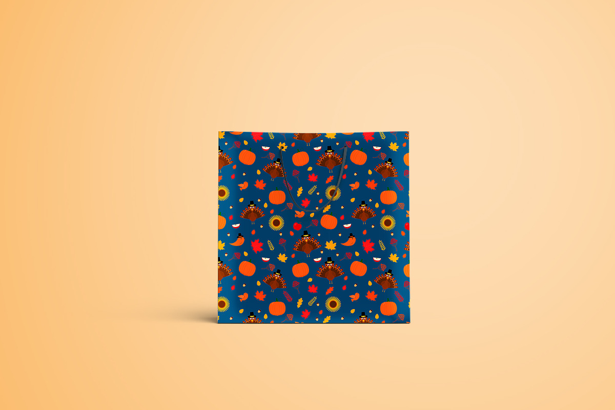 Cute Thanksgiving Seamless Patterns, a Pattern Graphic by LaBelezokaDesign (Photo 5 of 6)
