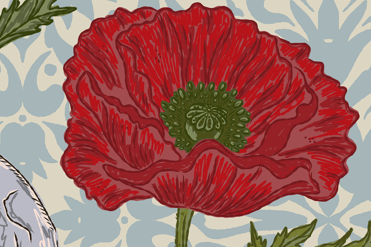 Gothic Harvest Garden Pattern, a Pattern Graphic by NayaChu (Photo 7 of 9)