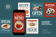 Seafood Restaurant Instagram Set, a Social Media Template by graphicook (Thumbnail 1 of 3)