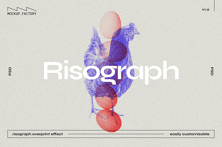 Risograph | Overprint Effect, an Object Graphic by Mockup.Factory