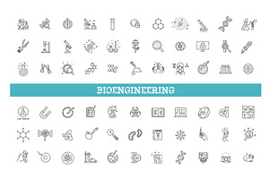 Bioengineering outline Icons, an Outline Icon by Tettygreen