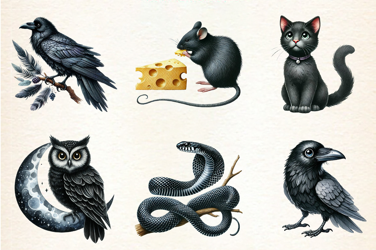 Black Animal Clipart, Animals Svg Pn, an Illustration by DreamArtGraphic (Photo 2 of 4)