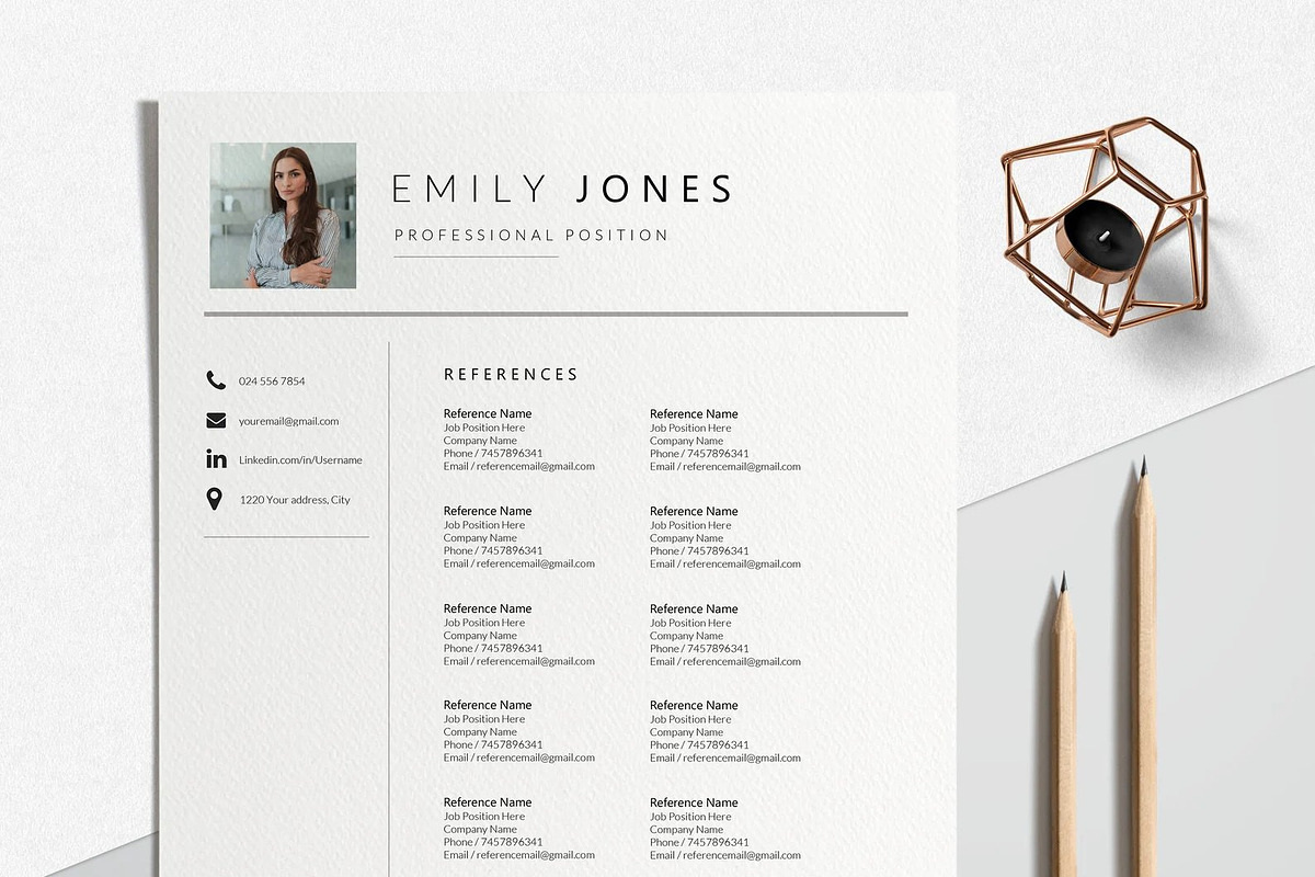 Professional CV Template Word, a Resume Template by LucaTheme