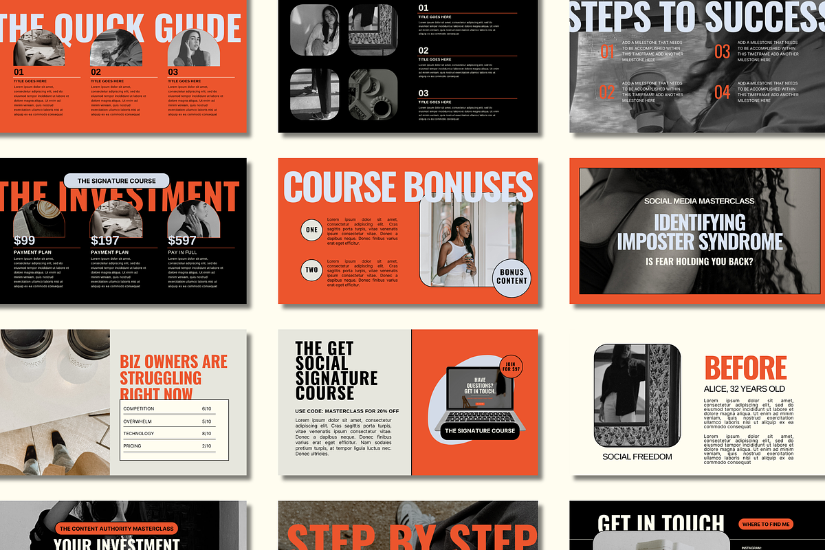 Bold Modern Slide Deck Template, a Presentation Template by Solana Creative Co. (Photo 9 of 11)