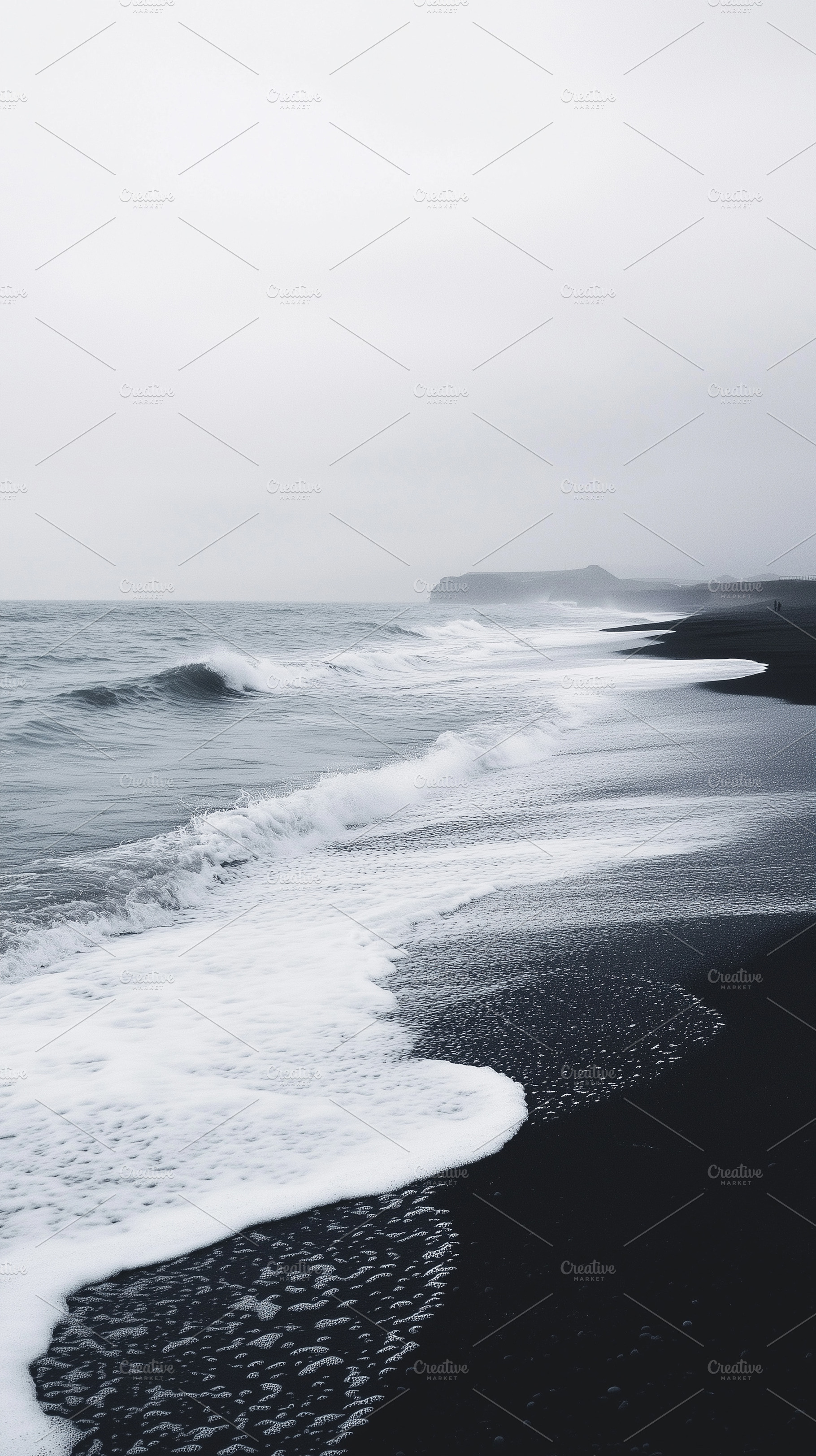 Misty icelandic landscape with beach, a Nature Photo by MistyDay