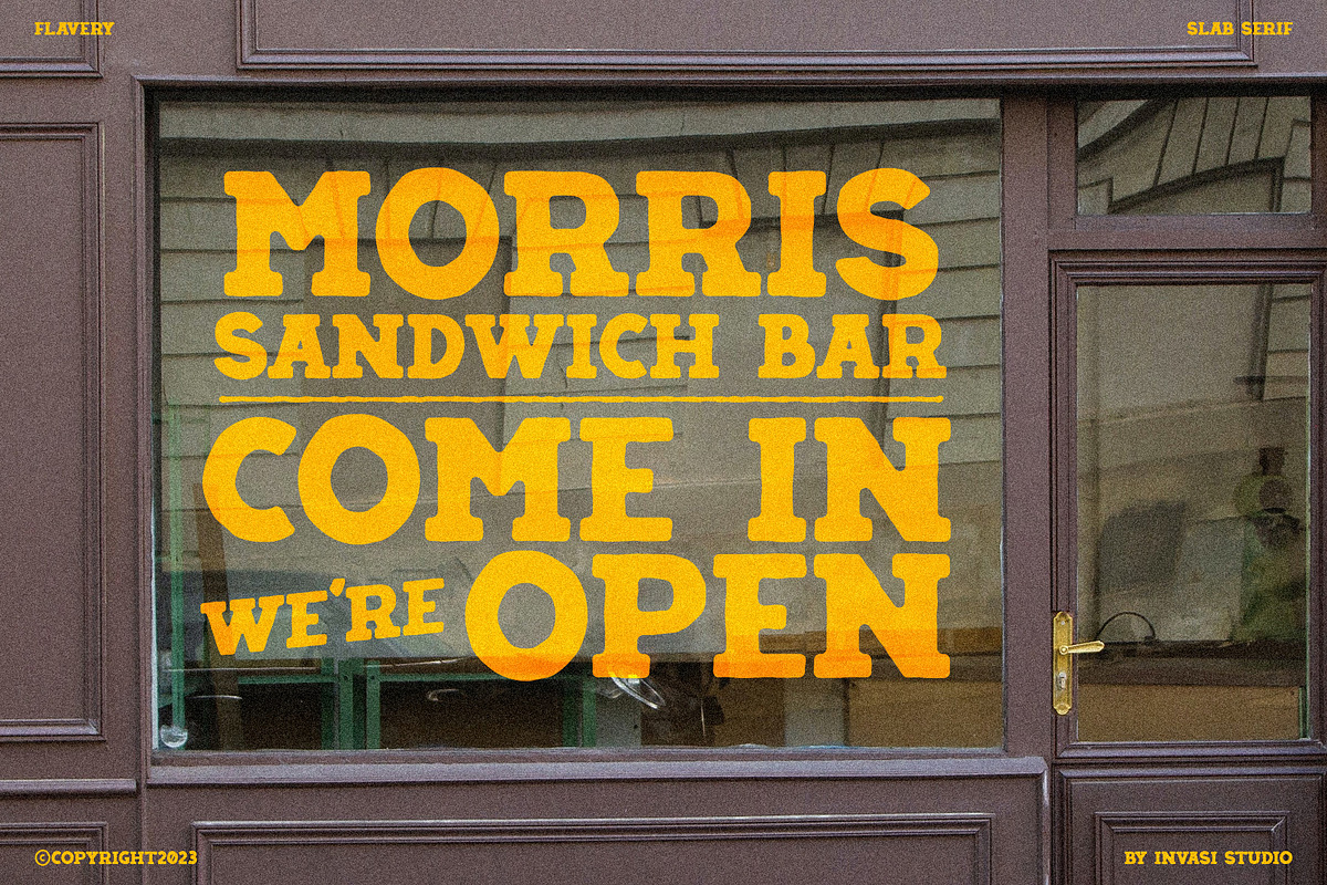 Flavery - Vintage Slab Serif, a Slab Serif Font by Invasi Studio (Photo 4 of 10)