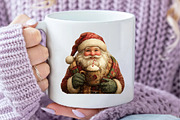 Vintage Santa Claus Wall Art PNG, an Illustration by Daily.Designs (Thumbnail 5 of 5)