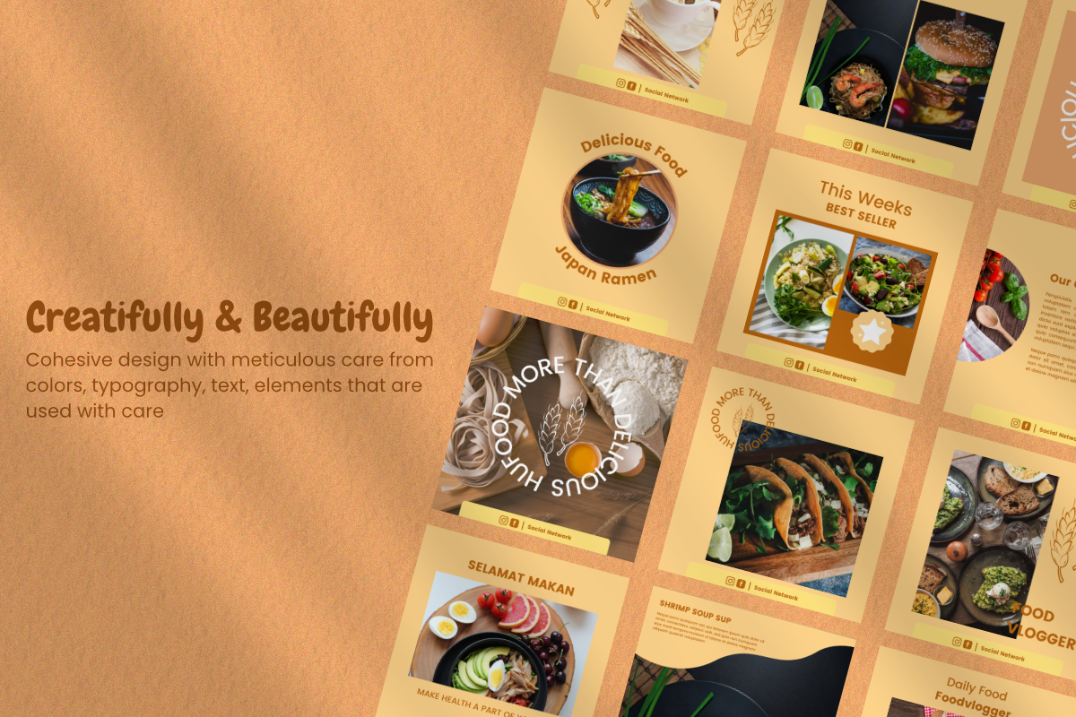 Hufood - Instagram Canva Template, a Social Media Template by ZAF Studio (Photo 3 of 7)