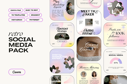 Retro Social Media Pack