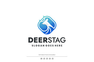 Modern Gradient Deer Colorful Logo, a Branding & Logo Template by Artnivora.Std
