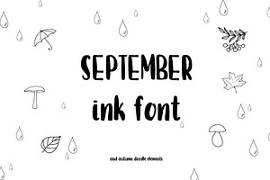 September font and doodles.