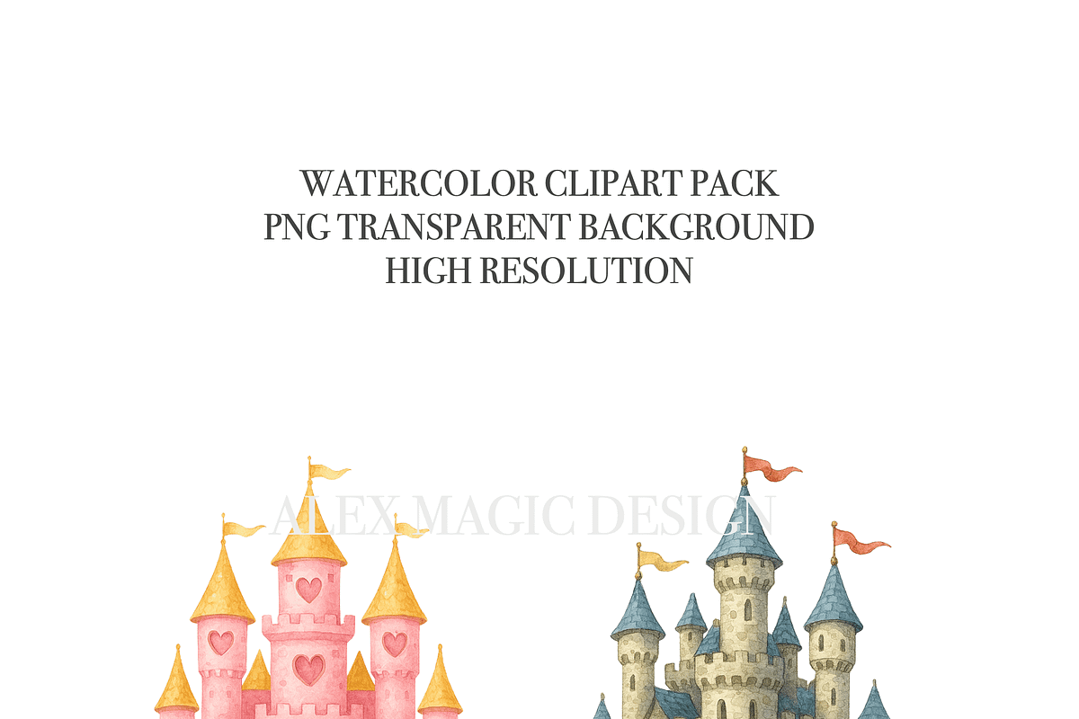 Castle Clipart Bundle, a Decorative Illustration by Pati Charm Studio (Photo 4 of 8)