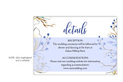 Romantic Peony Forest Wedding Invite, a Stationery Template by DreamsClipArt (Thumbnail 2 of 7)