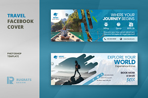 Travel R1 Facebook Cover Template, a Social Media Template by Youwes Template