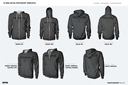 Mens Ghosted Zip Hoodie Templates, a Hoody Mockup by PrePress Toolkit (Thumbnail 2 of 7)