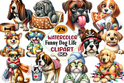 Funny Dog Life Clipart Bundle, an Illustration by DreamCafeArt (Thumbnail 1 of 4)