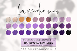 Procreate Color Palette LavenderSeas