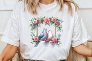 Summer Wedding Doves Clipart, an Illustration by Pixels.Craft (Thumbnail 5 of 7)