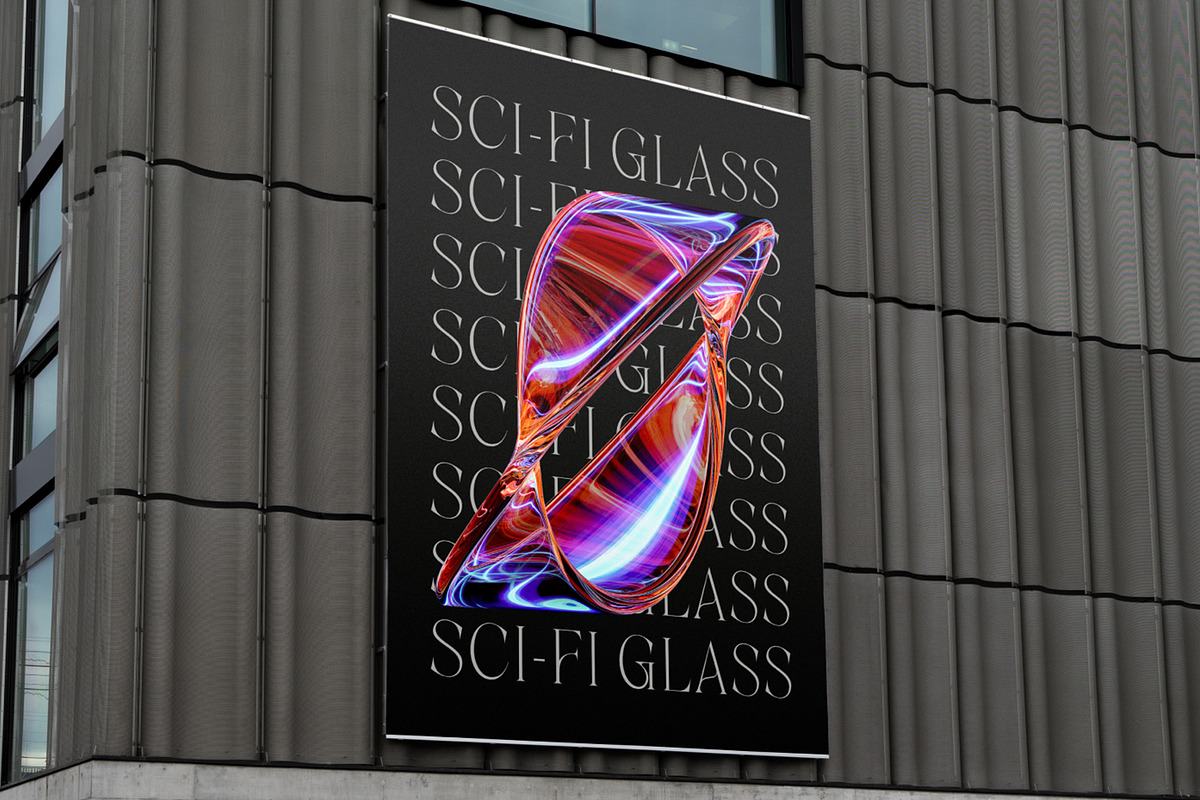 Sci-Fi Glass Abstract 3D PNG Shapes, an Object Graphic by stasylionet (Photo 3 of 10)