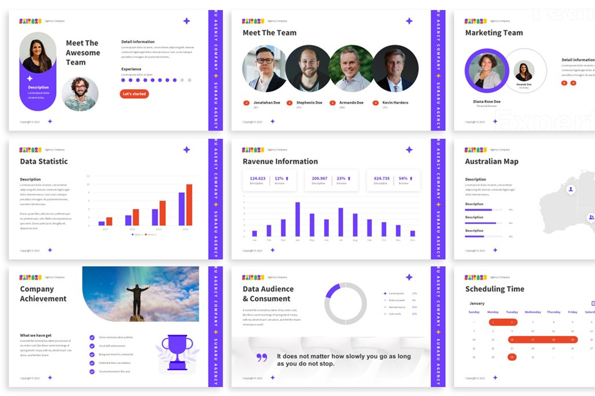 Sibaru Agency Company Google Slides, a Presentation Template by SlideFactory (Photo 3 of 4)