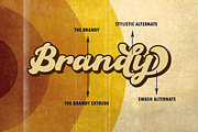 The Brandy Bold Retro Script, a Script Font by Haksen (Thumbnail 8 of 8)