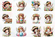Easter day peeking angel clipart, an Illustration by RobertsArt (Thumbnail 5 of 7)
