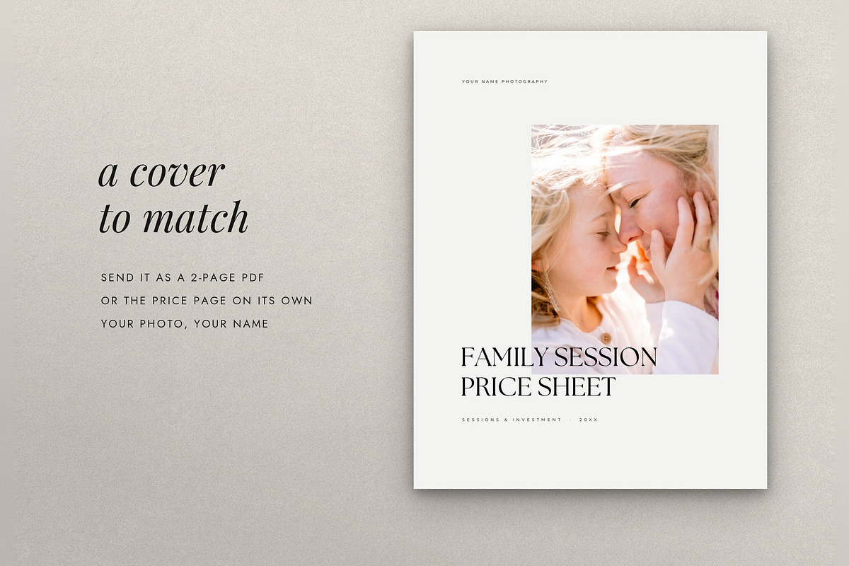 Family Session Price Sheet, a Flyer Template by Cagdas Yoldas (Photo 5 of 7)