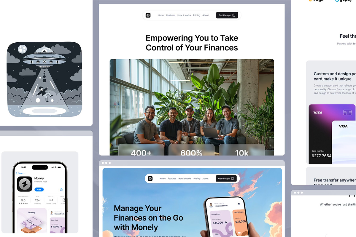 Monely - Finance App Landing Page preview 5