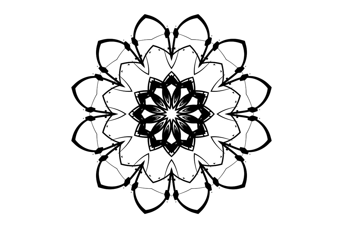 Black White Mandala Illustration Set, a Decorative Illustration by NJ Himel (Photo 10 of 101)