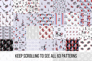 Paris Fashion Fabric 63 Patterns Kit