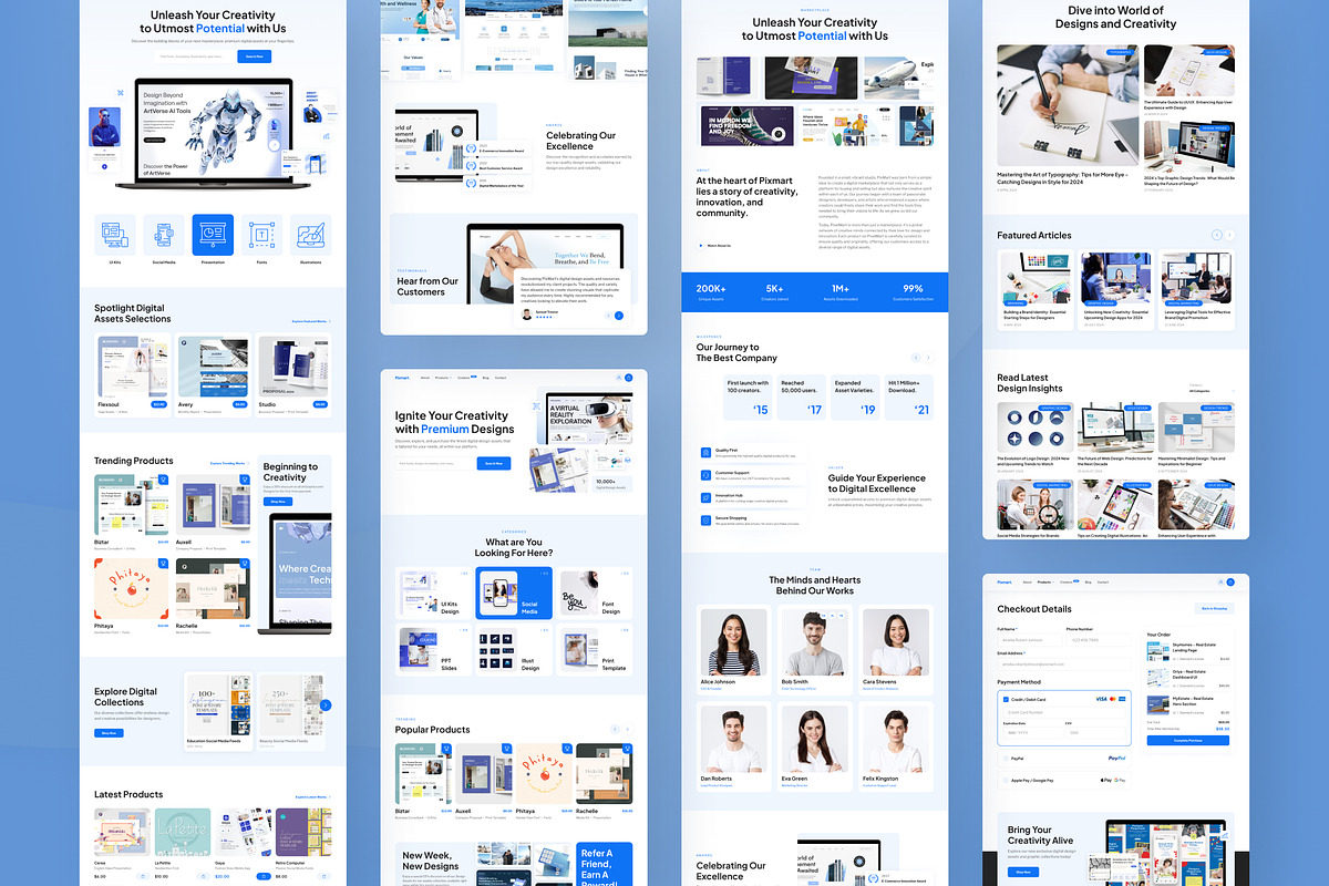 Digital Products E-Commerce Website, an UI Kit Template by peterdraw (Photo 7 of 9)