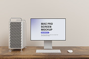 Mac Pro Desktop Screen Mockup Set, a Device Mockup by Modern Studio (Thumbnail 1 of 4)