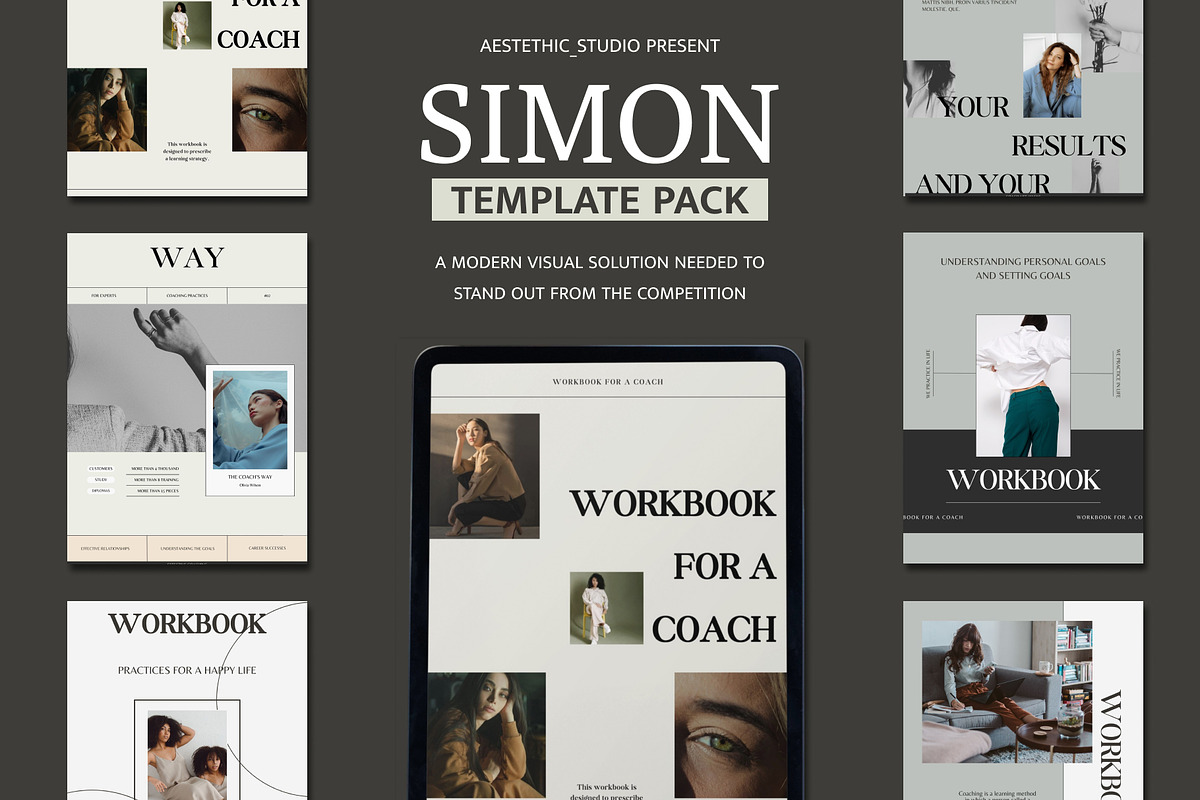 SIMON - Editorial Aesthetic Workbook, a Print Template by AESTETHIC_STUDIO (Photo 1 of 10)