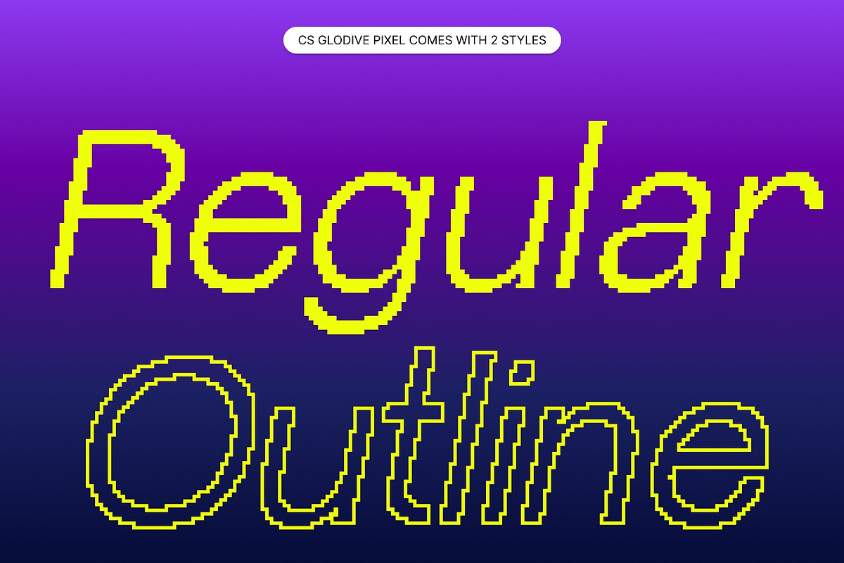 CS Glodive Pixel, a Sans Serif Font by Craft Supply Co. (Photo 5 of 8)