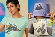 UFO illustrations, a Branding & Logo Template by DGIM studio (Thumbnail 4 of 5)
