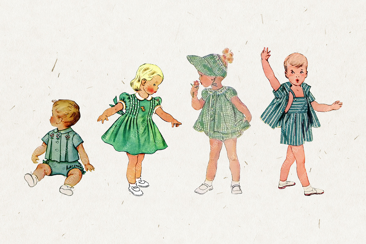 Vintage Children Clip Art, a Person Illustration by Patterns for Dessert (Photo 13 of 13)