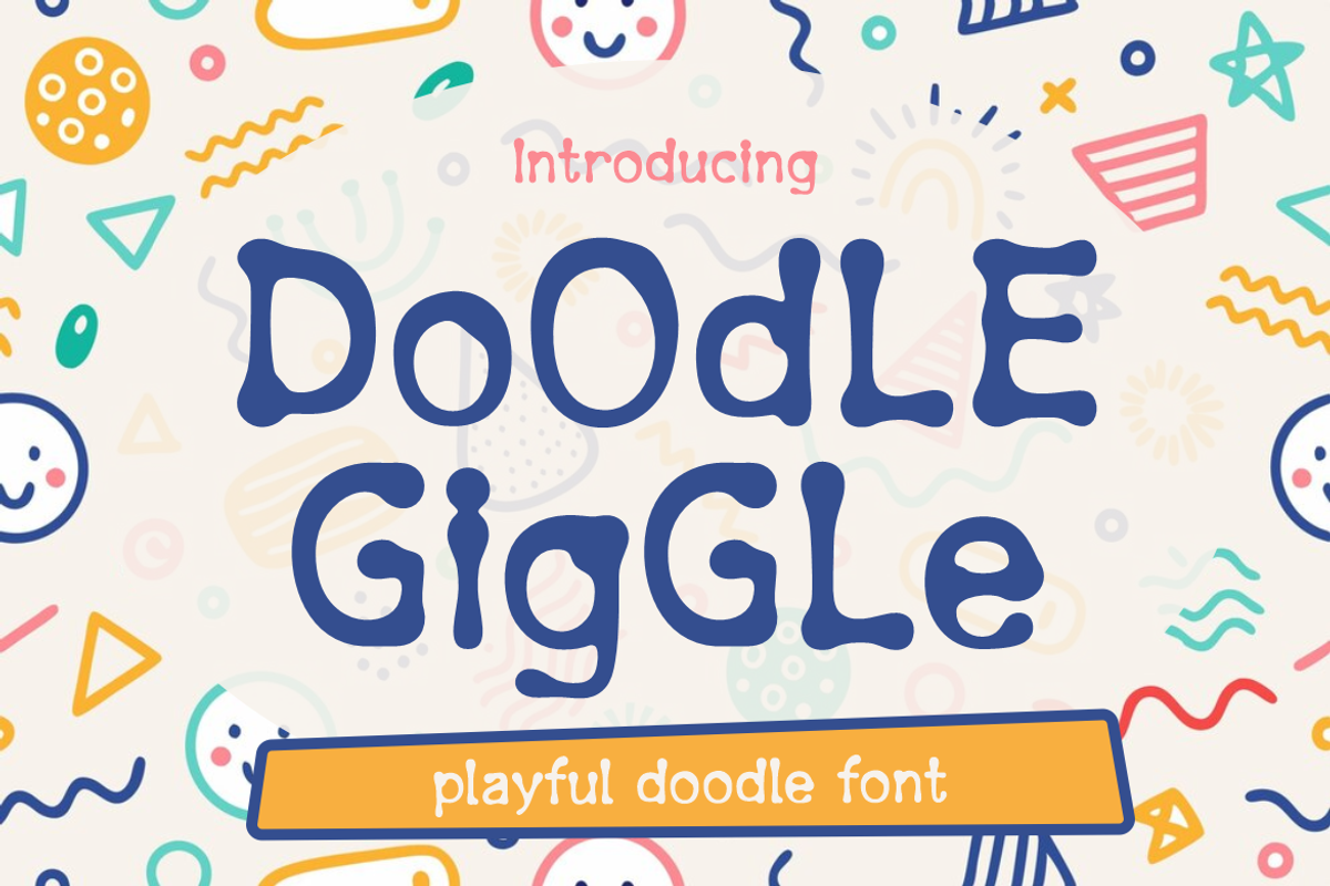 Doodle Giggle - Playful Doodle Font, a Font by PutraCetol Studio (Photo 1 of 5)