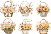 Watercolor Spring Flower Basket, an Illustration by Designking (Thumbnail 5 of 5)