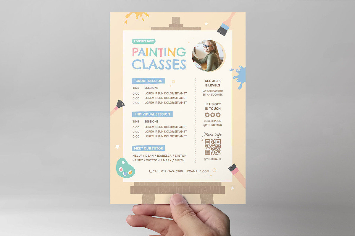 Kids Painting Class Flyer, a Flyer Template by BrandPacks (Photo 2 of 6)