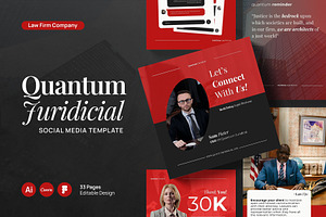 Law Firm Social Media Kit, a Social Media Template by prajapixels