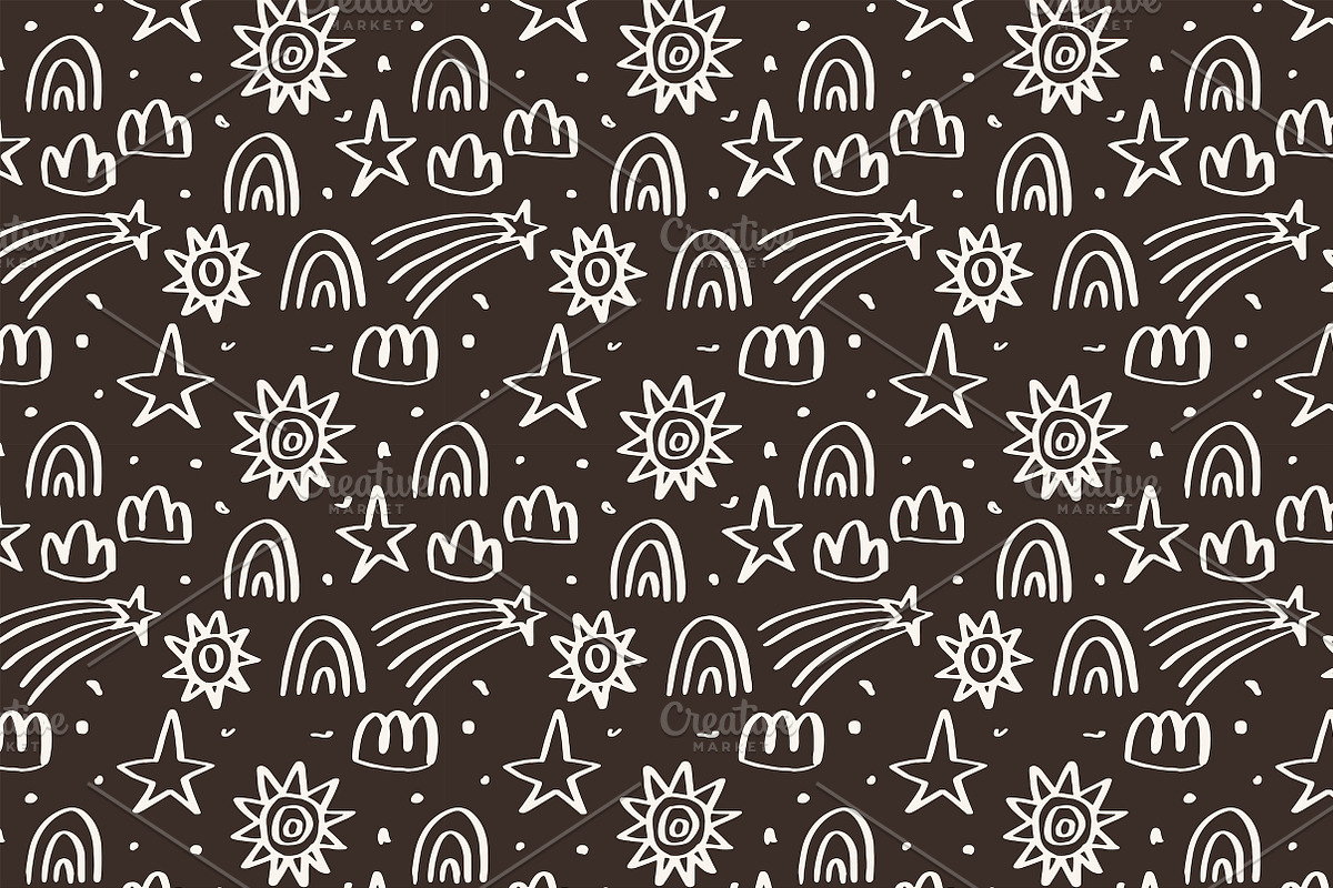 Whimsical Folk Doodle Patterns, a Pattern Graphic by Lyolya Profitrolya (Photo 4 of 7)